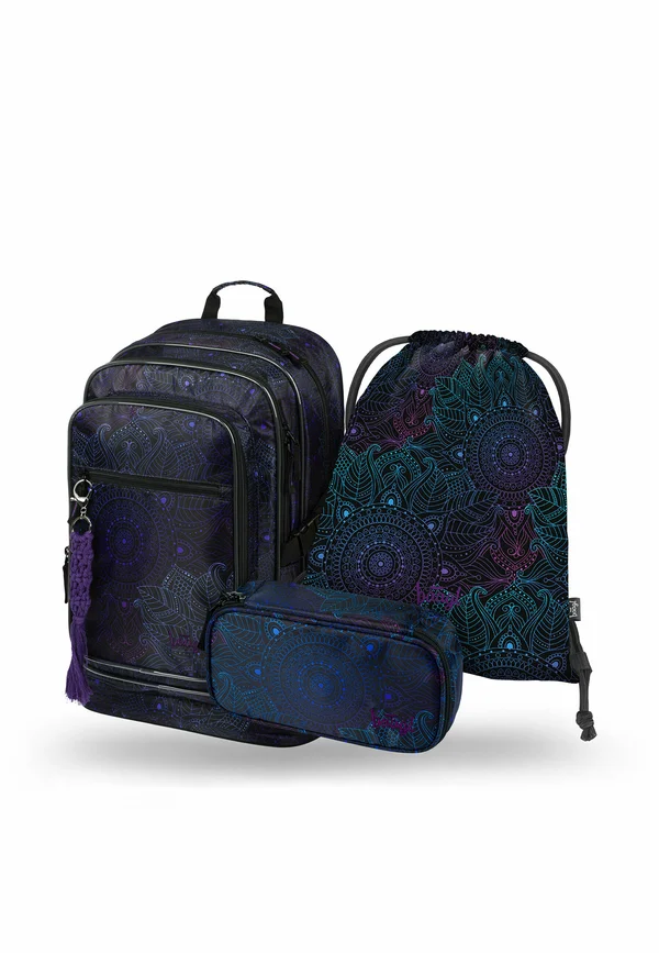 3 SET - Schulranzen - schwarz