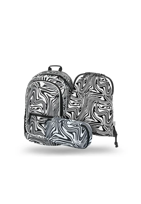 3 SET - Schulranzen Set - schwarz