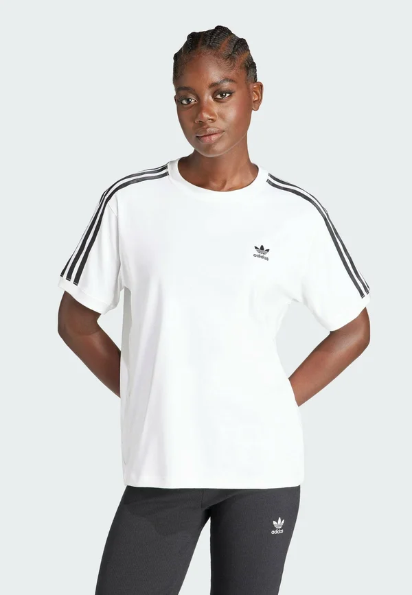 3 STRIPE  - T-Shirt print - white