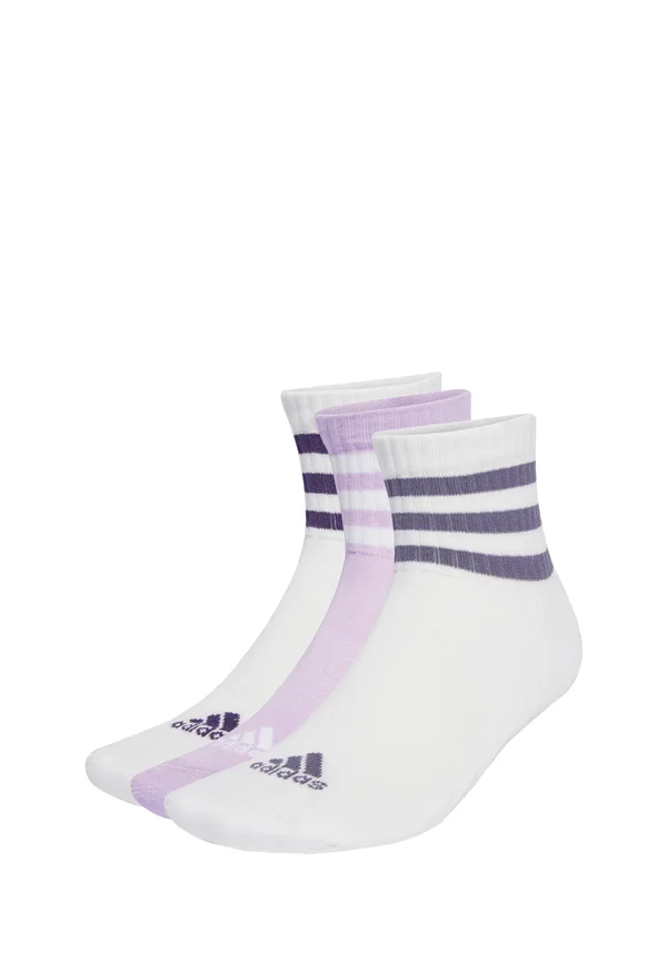 3 STRIPES CUSHIONED MIDCUT PAIR PACK - Sportsocken - white white powder plum