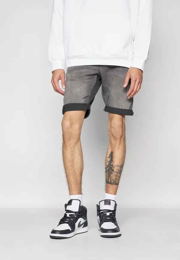 3301 SLIM - Jeans Shorts - slander grey superstretch