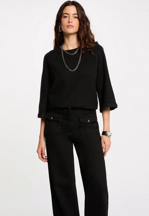 3/4-LENGTH SLEEVES - Strickpullover - noir