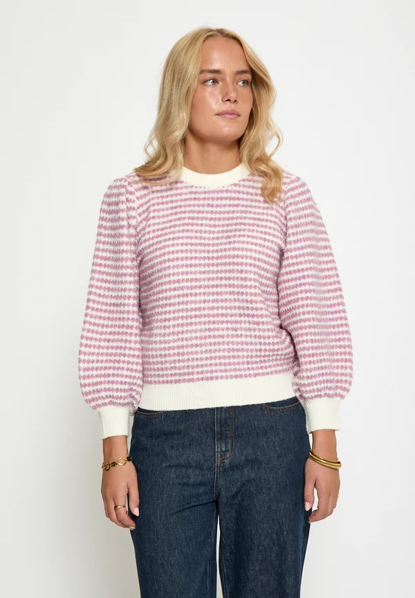 3/4 SLEEVE  - Strickpullover - moonlight pink str