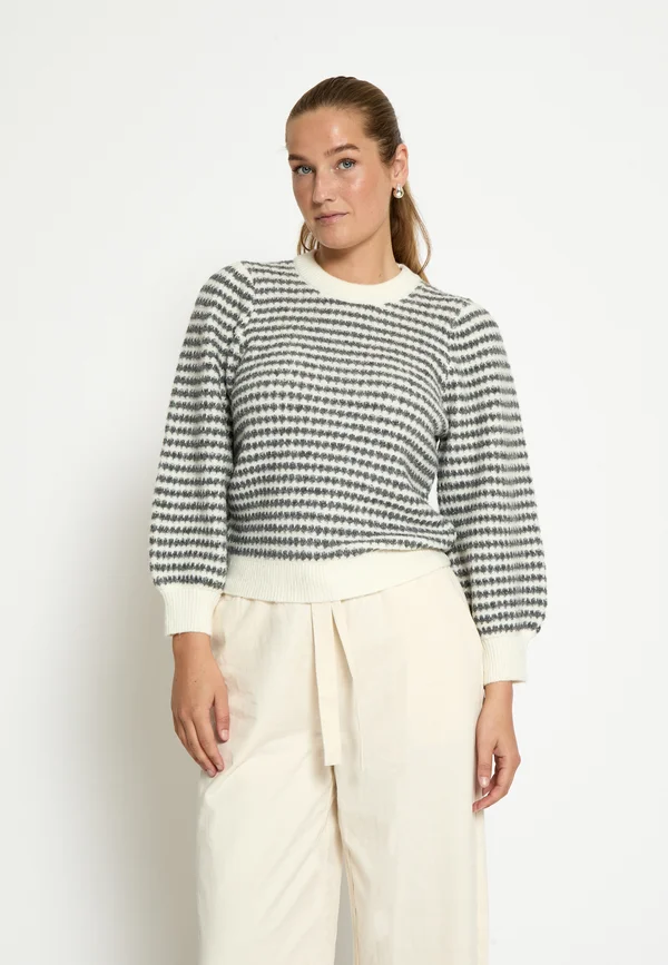 3/4 SLEEVE  - Strickpullover - s whitecap str