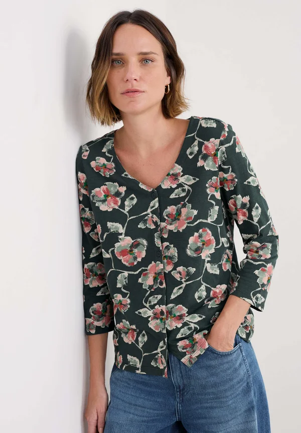 3/4 - Strickjacke - green-artist camellia coppice