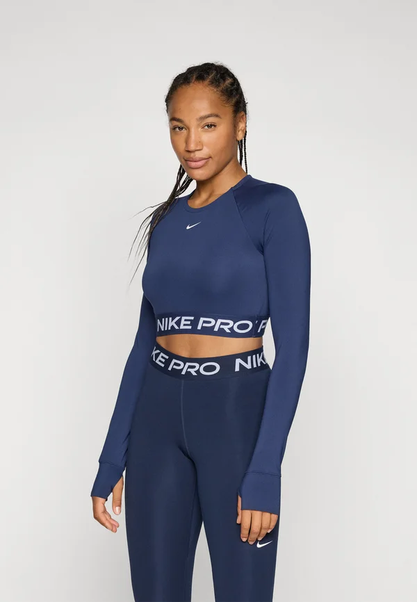 365 CROP - Langarmshirt - midnight navy/white