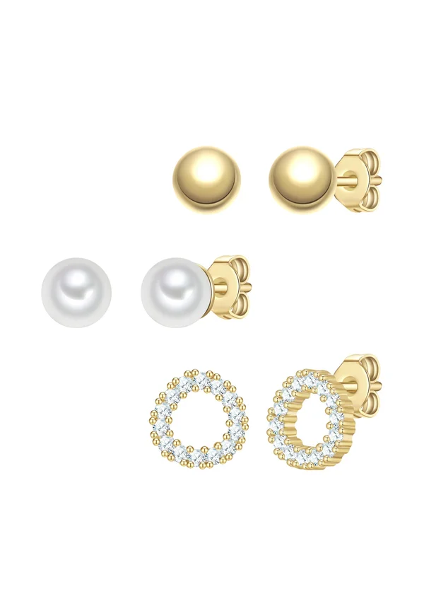 3ER SET  - Ohrringe - gelbgold
