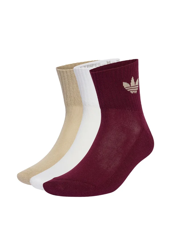3PACK - Socken - white   stone khaki   maroon