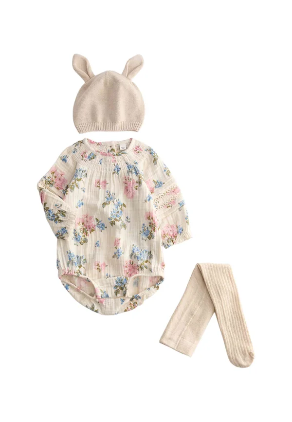 3PC  SET - Mütze - ivory mix