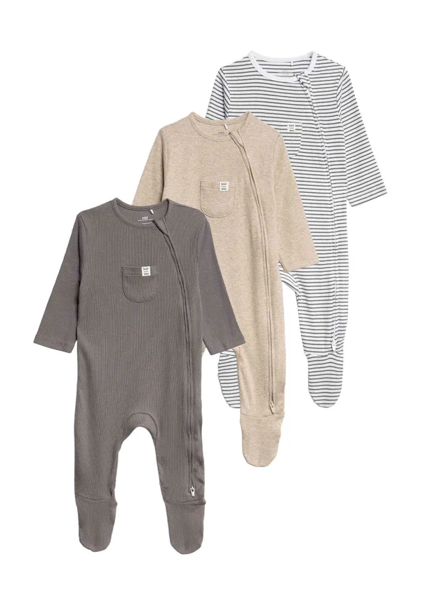 3PK POCKET - Strampler - mid grey