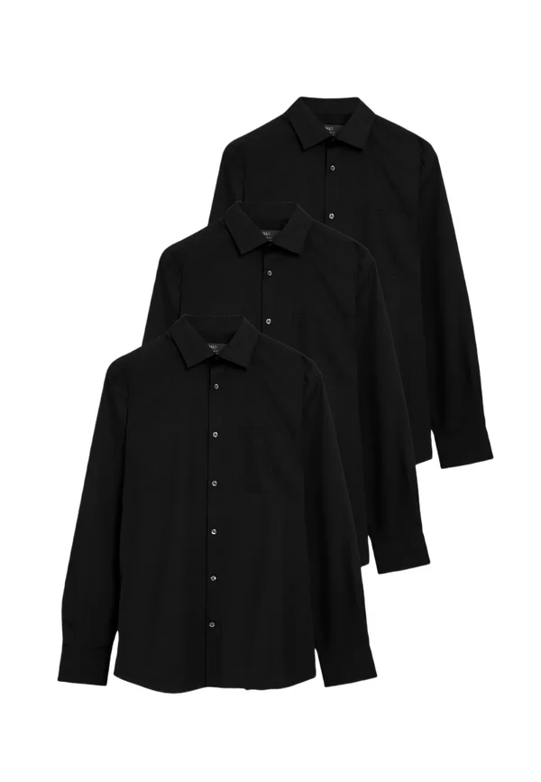 3PK REGULAR FIT - Businesshemd - black