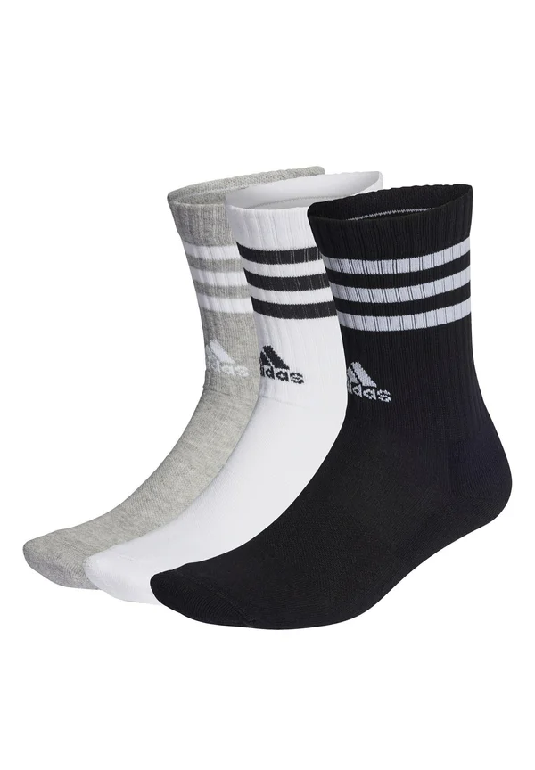 3STRIPES UNISEX 3 PACK - Sportsocken - medium grey heather   white   black   white
