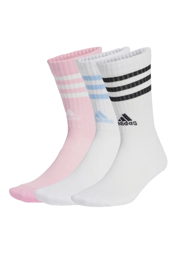 3STRIPES UNISEX 3 PACK - Sportsocken - white   white   true pink