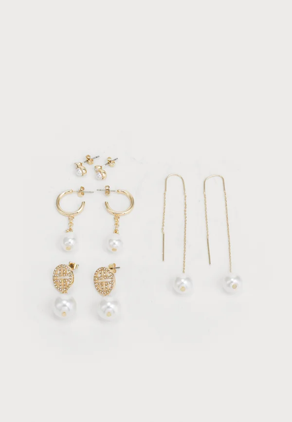 4 PACK - Ohrringe - shiny gold-coloured