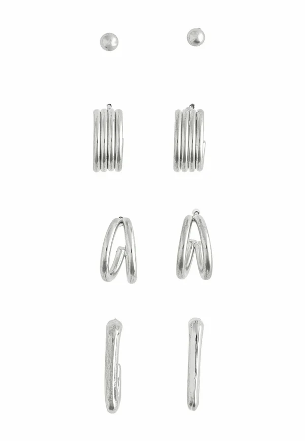 4 PACK - Ohrringe - silver-coloured tone