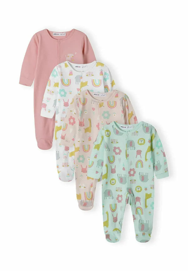 4 PACK  - Strampler - coral mint white