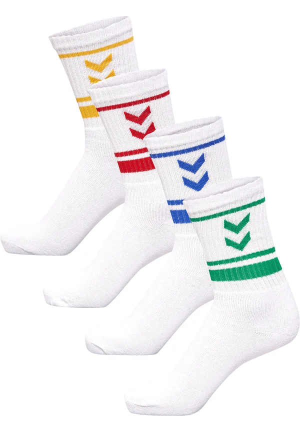 4 PACK TRIPLE STRIPE CREW - Sportsocken - blue red yellow green