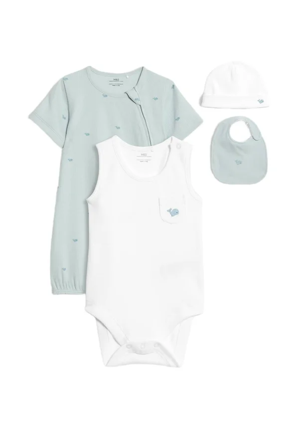 4PC WHALE STARTER SET - Mütze - mint mix