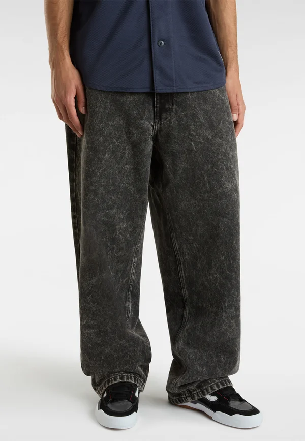 5 BAGGY  - Jeans Straight Leg - stonewash black