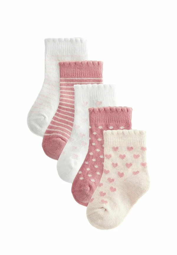 5 PACK BRIGHT CHARACTER - Socken - pink heart stripe