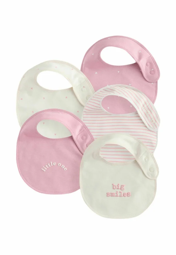 5 PACK  - Lätzchen - pink heart