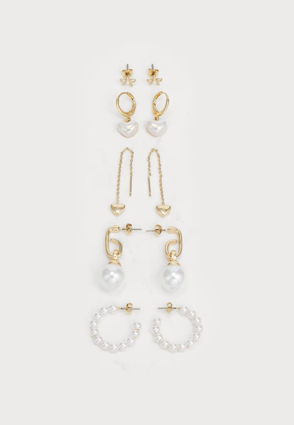 5 PACK - Ohrringe - gold-coloured