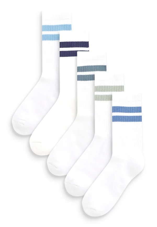 5 PACK RICH CUSHIONED FOOTBED - Socken - white blue