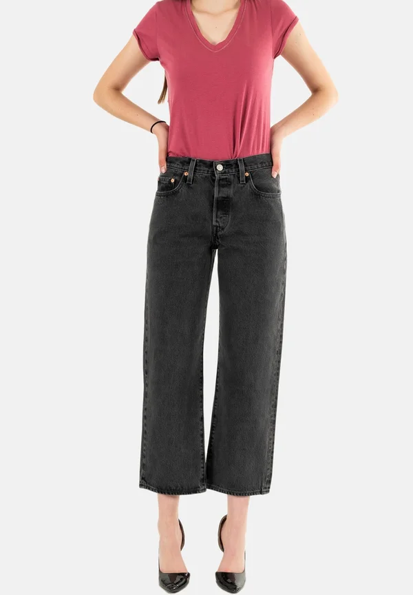 501® 90'S ANKLE JEANS - Jeans Straight Leg - noir