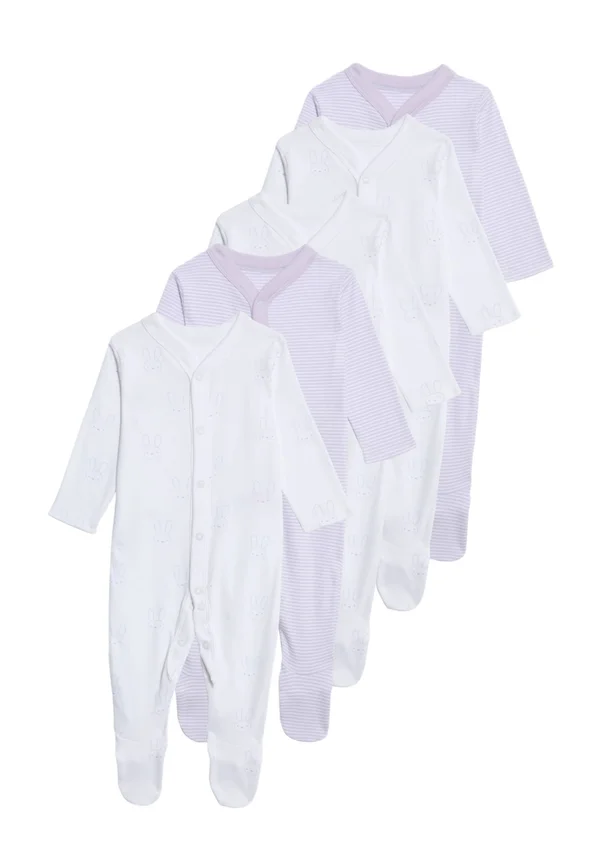 5PK - Strampler - lilac mix