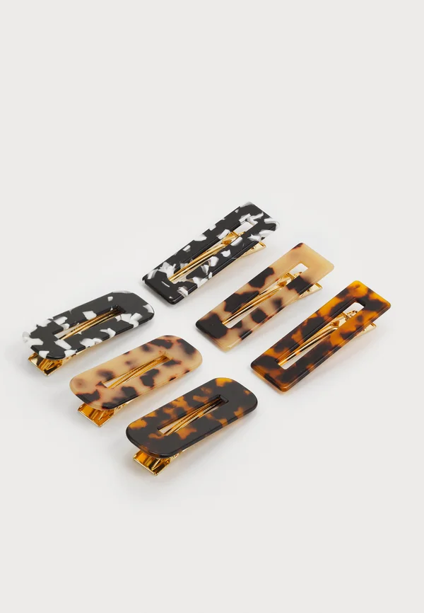 6 PACK - Haar-Styling-Accessoires - brown/black