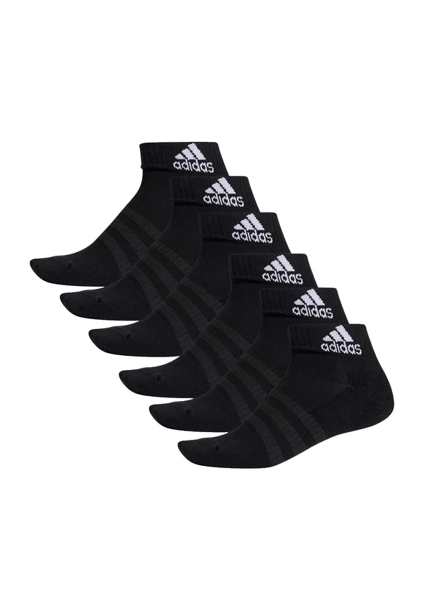 6 PACK QUARTER UNISEX - Sportsocken - black