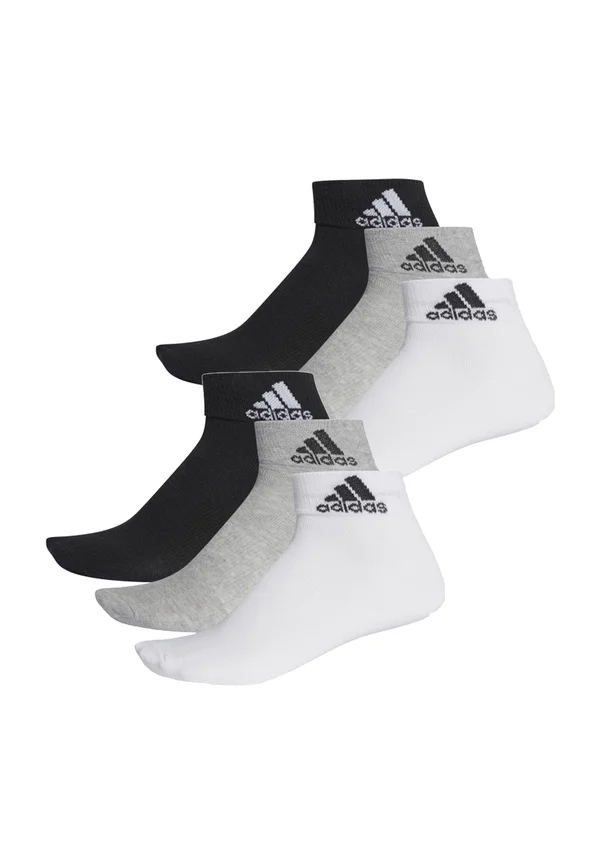 6 PACK QUARTER UNISEX - Sportsocken - grey white black