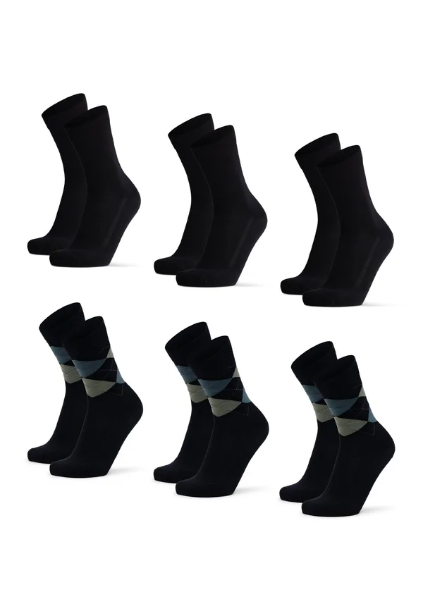 6 PACK - Socken - multicolor black argyle green