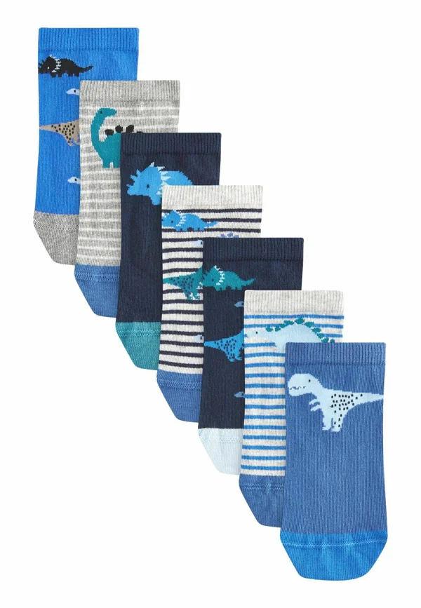 7 PACK RICH TRAINER - Socken - blue dinos