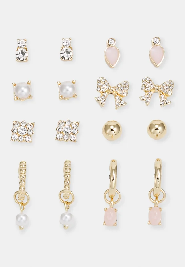 8 PACK - Ohrringe - gold-coloured