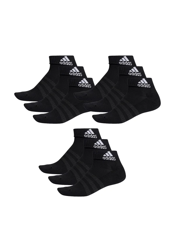 9 PACK  ANKLE  QUARTER UNISEX KURZ - Sportsocken - black