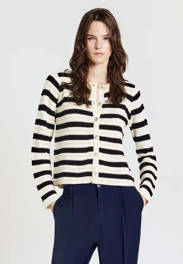 A RIGHE - Strickjacke - var ultrablack