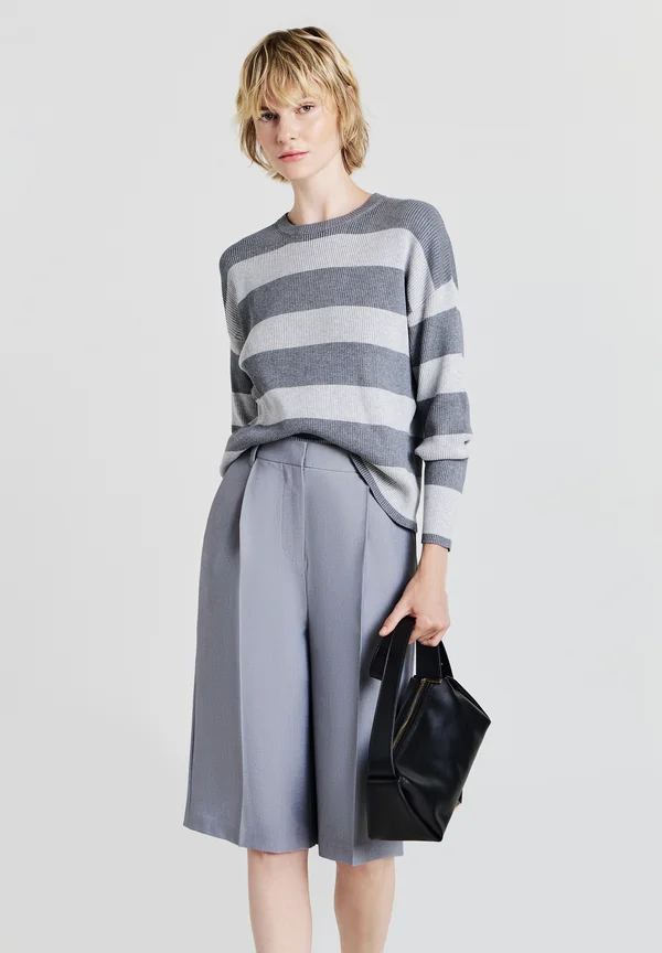 A RIGHE  - Strickpullover - var grigio scuro melange