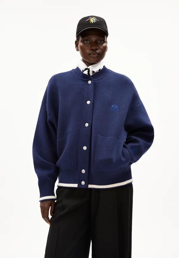 AALISON - Strickjacke - blue noon light tangerine