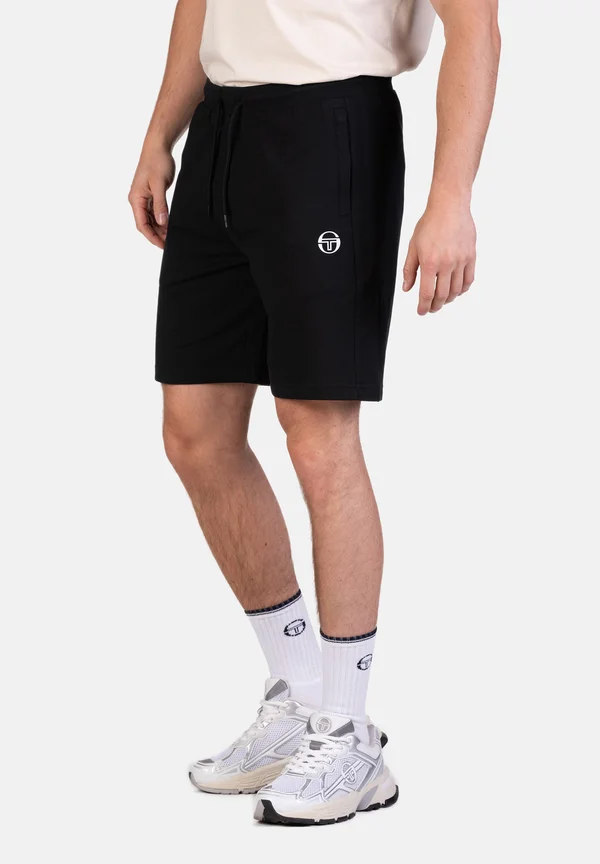 ABBEY - Kurze Sporthose - black blue bell