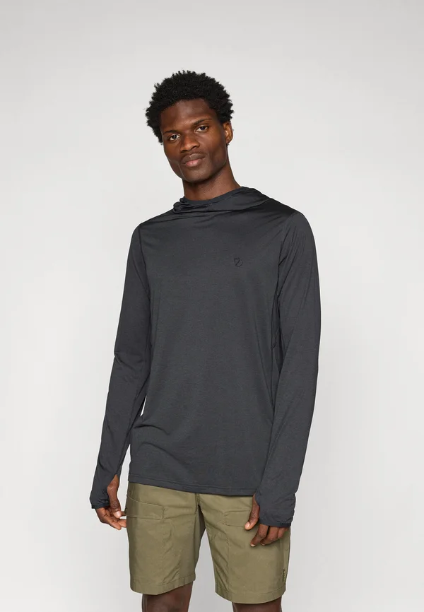 ABISKO SUN HOODIE - Langarmshirt - black
