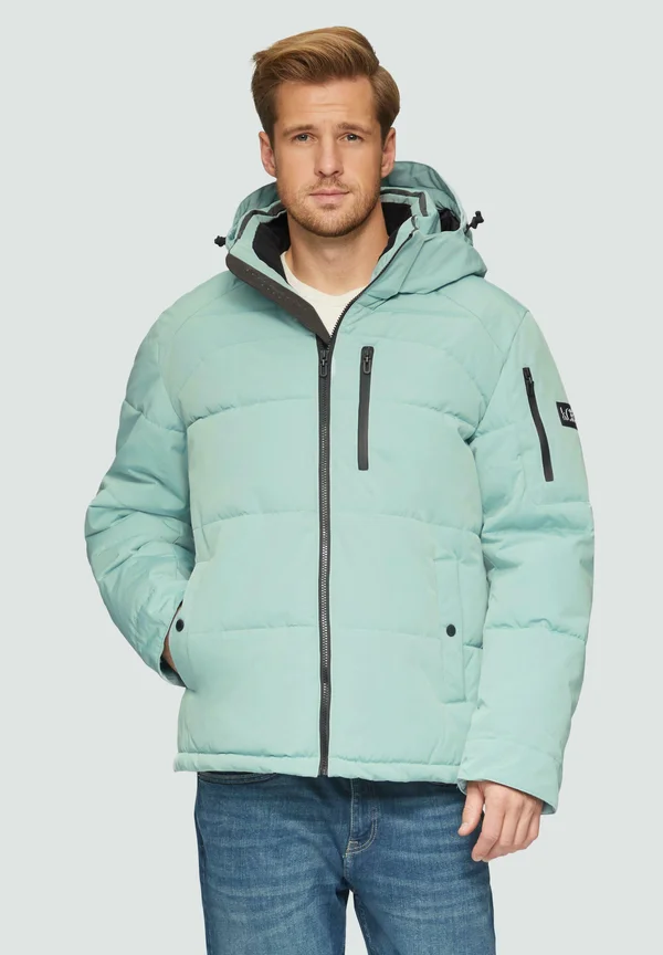 ABNEHMBARER KAPUZE - Winterjacke - salbeigrün