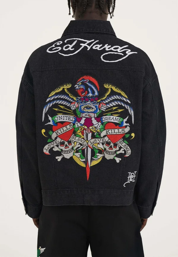 ABSTRACT UNITED DREAMS  - Jeansjacke - black