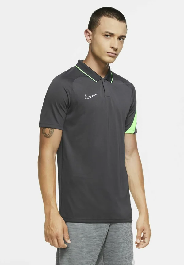ACADEMY  - Poloshirt - anthracite/green strike/white
