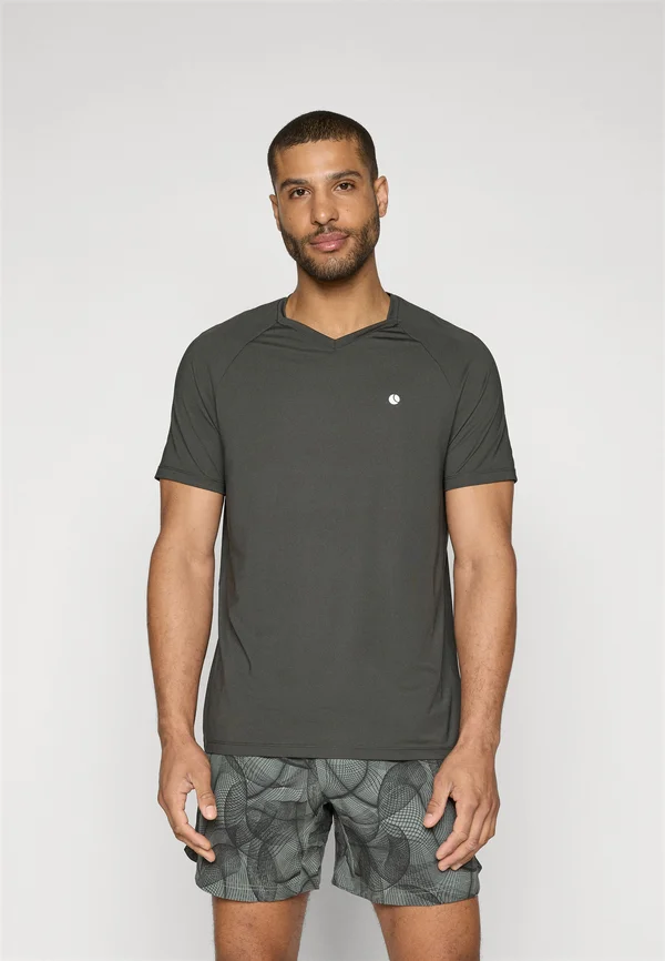 ACE V NECK  - T-Shirt print - peat