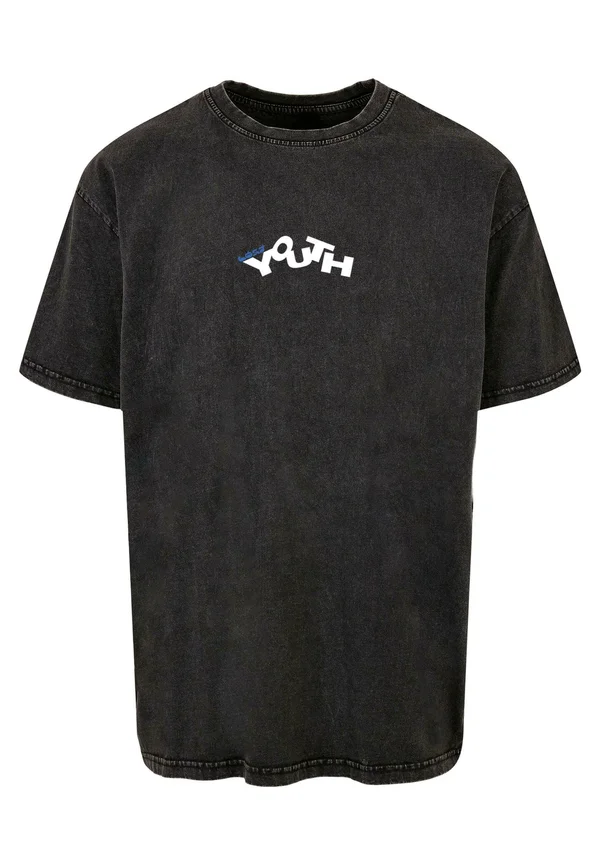 ACID WASHED - T-Shirt print - black