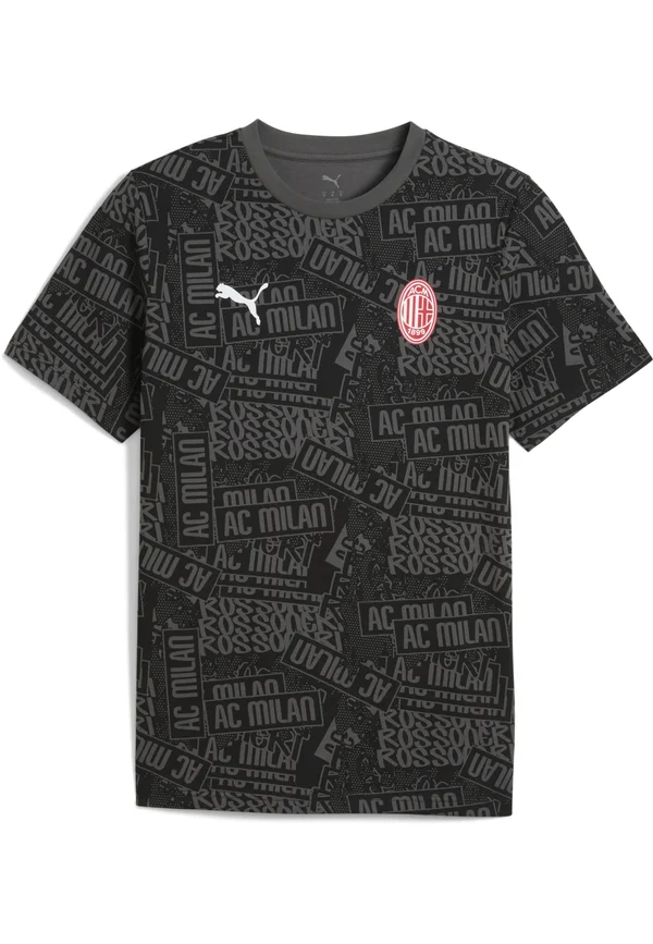ACM FTBLCULTURE TEE AOP - Fußball-Trikot - puma black-for all time red