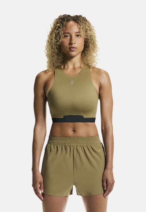 ACTIVE 2-IN-1 CROP - Top - nutmeg