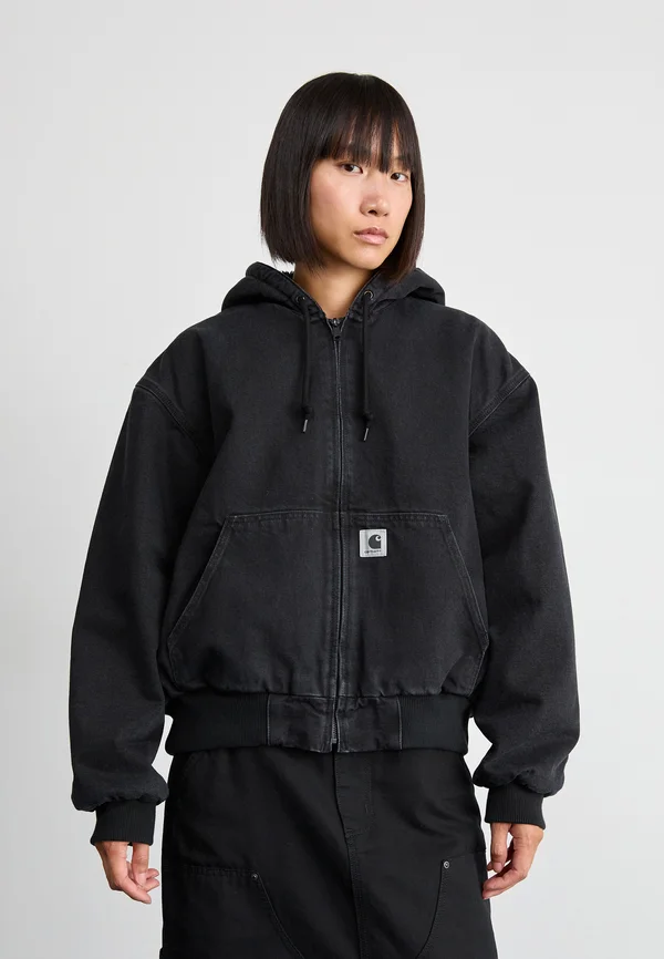 ACTIVE JACKET - Bomberjacke - black stone washed