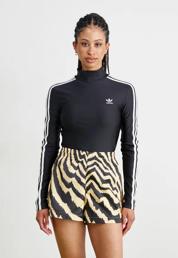 ADICOLOR 3-STRIPES TURTLENECK LONG SLEEVE - Langarmshirt - black